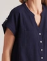 Millers Extended Sleeve Crinkel Cotton Shirt, hi-res