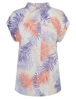 Millers Extended Sleeve Linen Blend Print Shirt