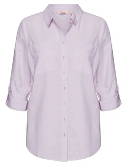 Millers 3/4 Roll Sleeve Linen Blend Shirt