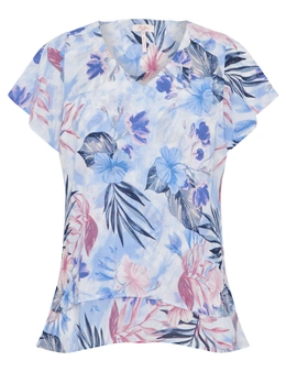 Millers Short Sleeve Layered Print Blouse