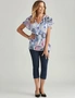 Millers Short Sleeve Layered Print Blouse, hi-res