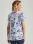 Millers Short Sleeve Layered Print Blouse, hi-res