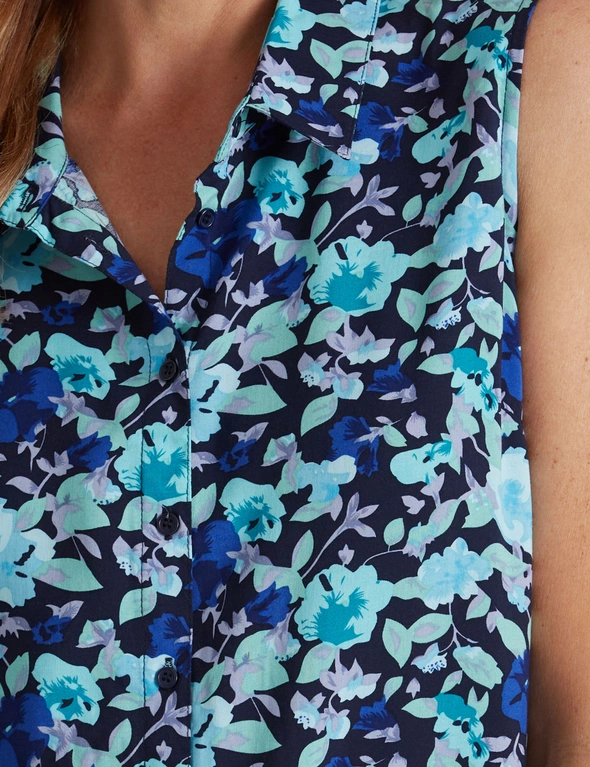 Millers Printed Sleeveless Rayon Blouse, hi-res image number null