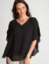 Millers Extended Sleeve Lace Trim Overlay Top, hi-res