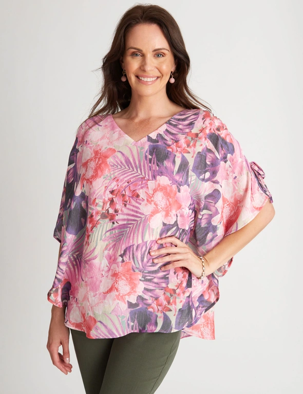 Millers Extended Sleeve Printed Overlay Top, hi-res image number null