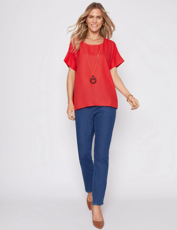 EXT SLEEVE BLOUSE WITH NECKLACE, hi-res image number null