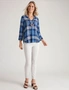 Millers Roll Sleeve Button Down Check Blouse, hi-res