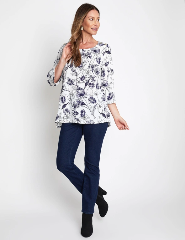 Millers 3/4 Sleeve Bubble Blouse, hi-res image number null