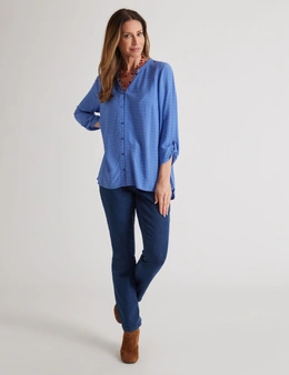 3/4 SLEEVE TEXTURED SPECIAL BLOUSE