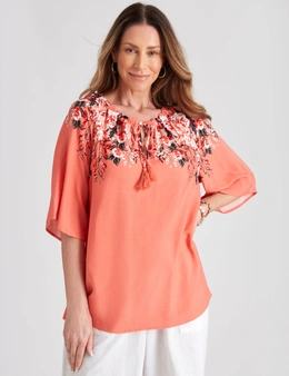 Millers Elbow Sleeve Placement Floral Blouse
