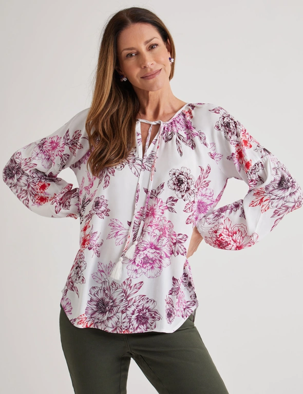 Milelrs Long Sleeve Floral Blouse | Crossroads