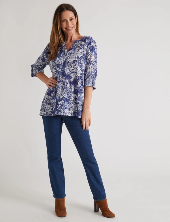 Millers Long Roll Sleeve Pop Over Blouse, hi-res image number null