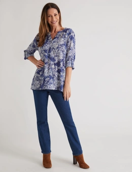 Millers Long Roll Sleeve Pop Over Blouse