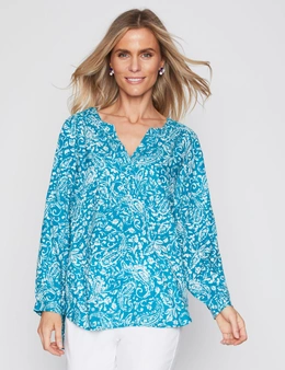 Millers Long Sleeve V Neck Rayon Blouse