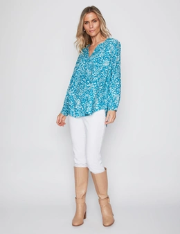 Millers Long Sleeve V Neck Rayon Blouse