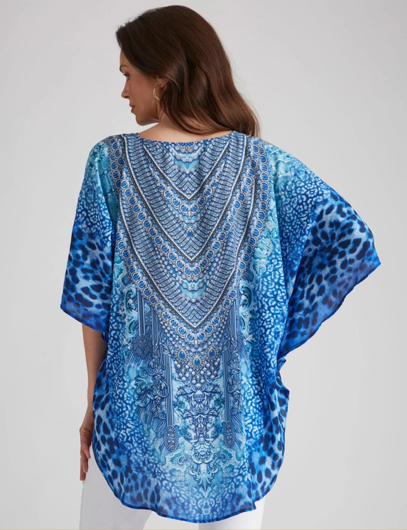 Millers Extended Sleeve Placement Wow Print Bling Kaftan, hi-res image number null