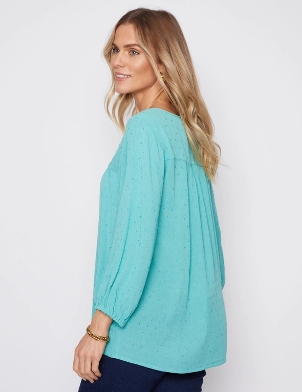 Millers 3/4 sleeve Dobby Blouse, hi-res image number null