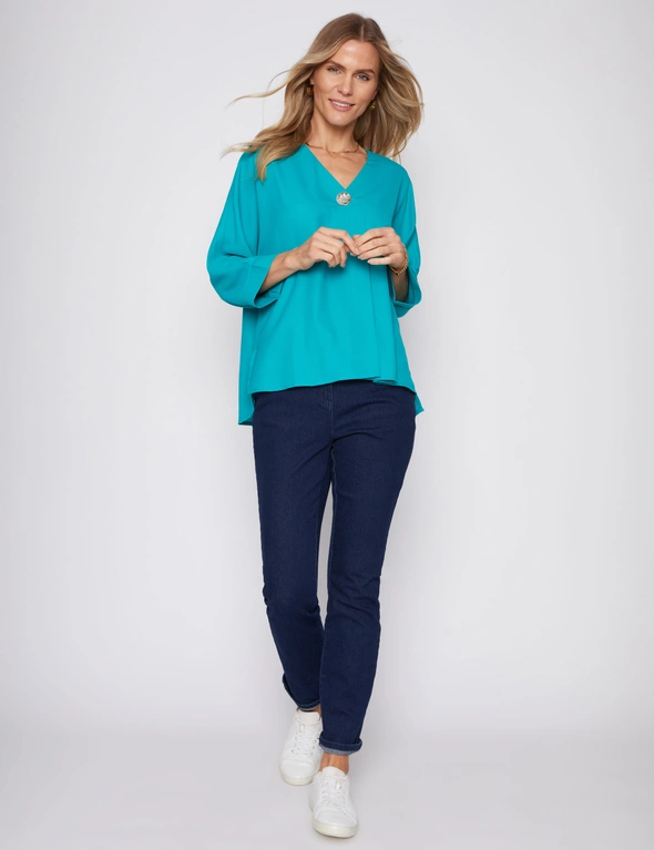 Millers 3/4 Sleeve One Button Blouse, hi-res image number null