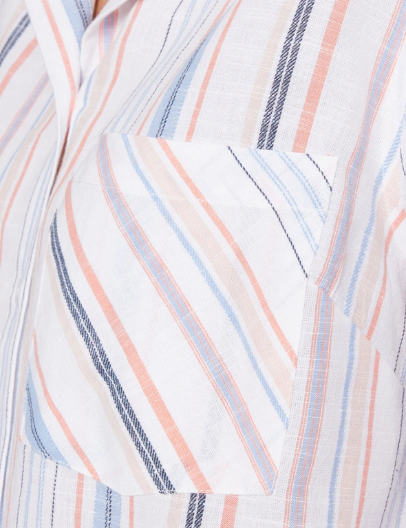 Millers Long Roll Sleeve Stripe Cotton Shirt, hi-res image number null