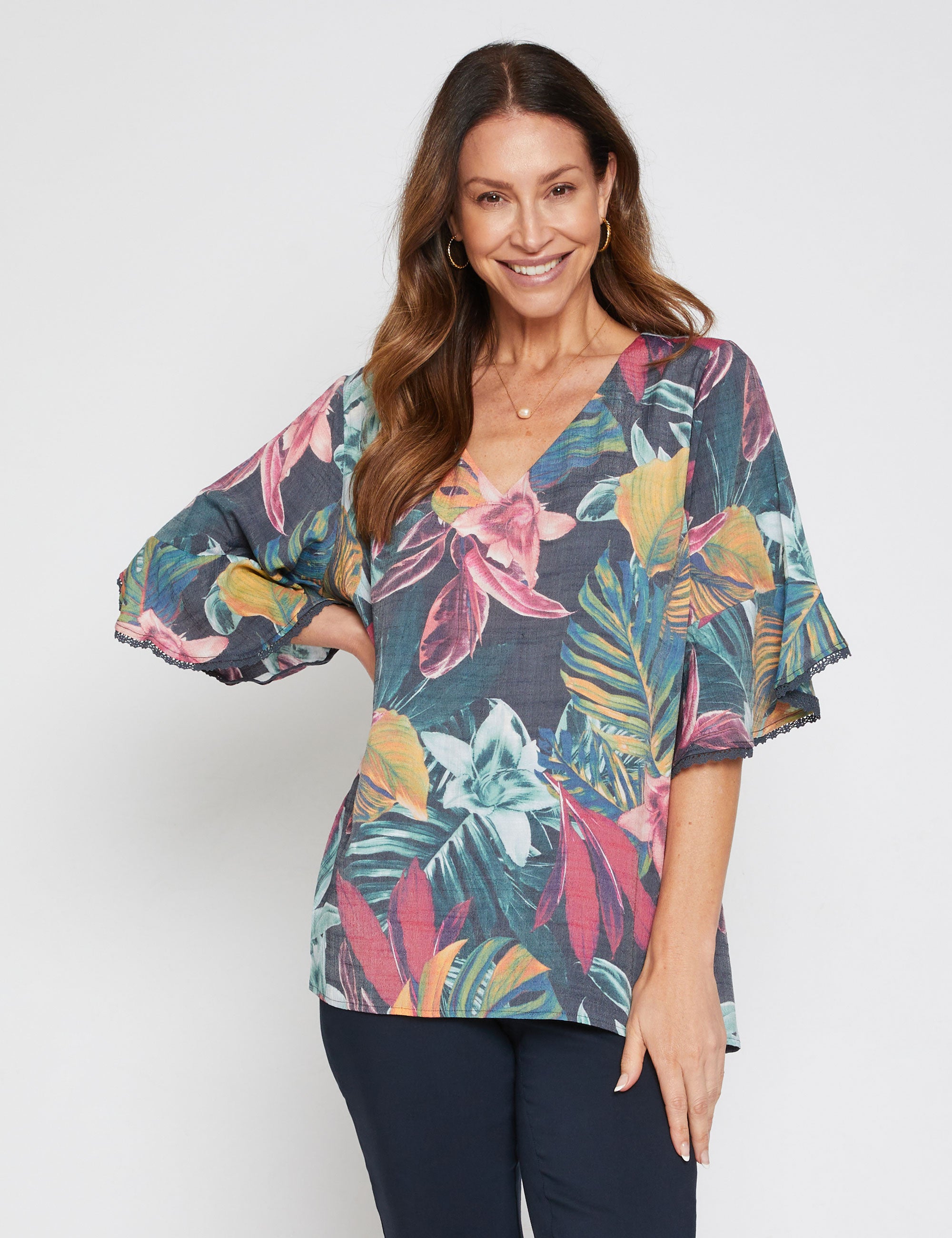 Millers Elbow Flare Sleeve Print Blouse | Crossroads