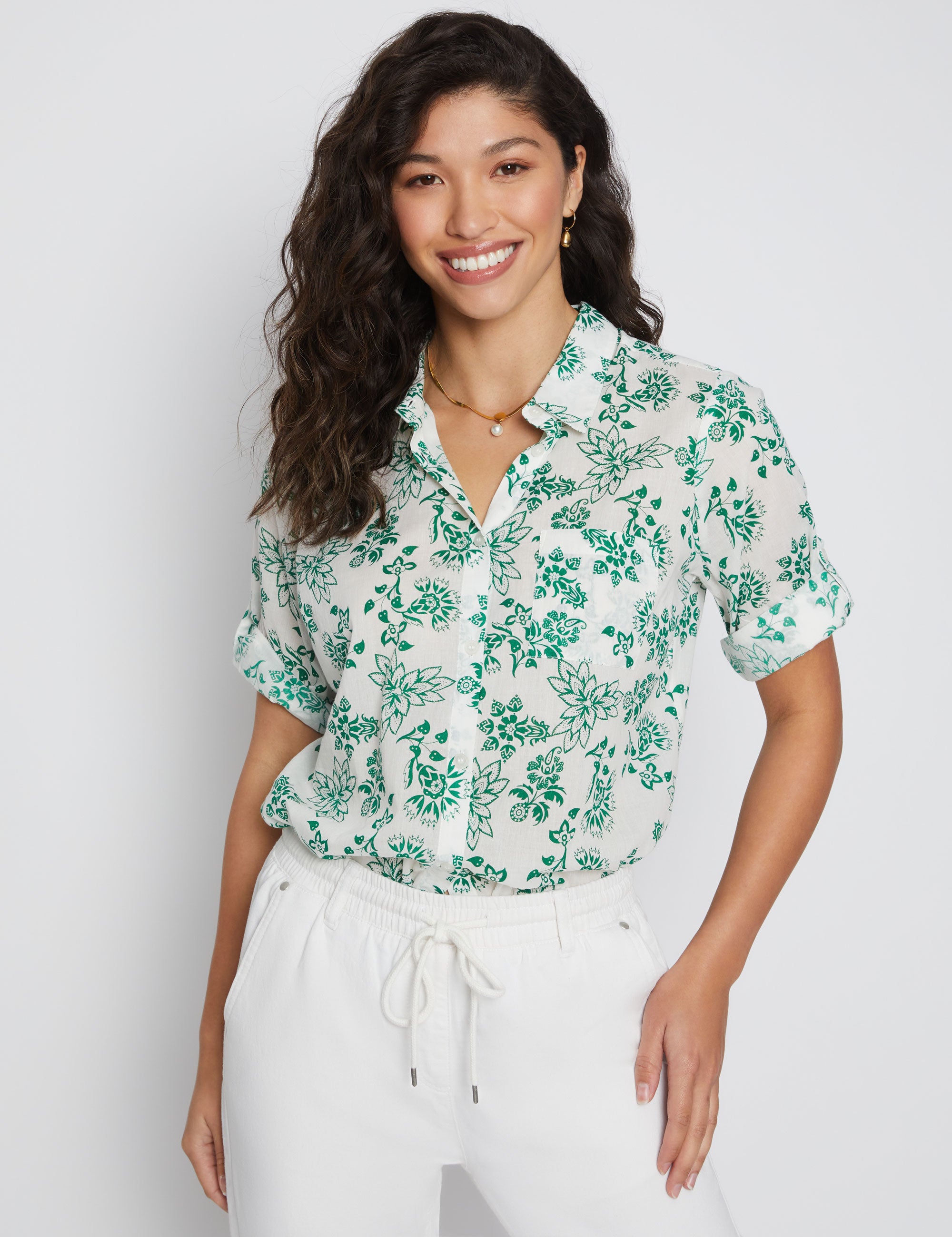 Millers Short Sleeve Cotton Voile Shirt | Crossroads