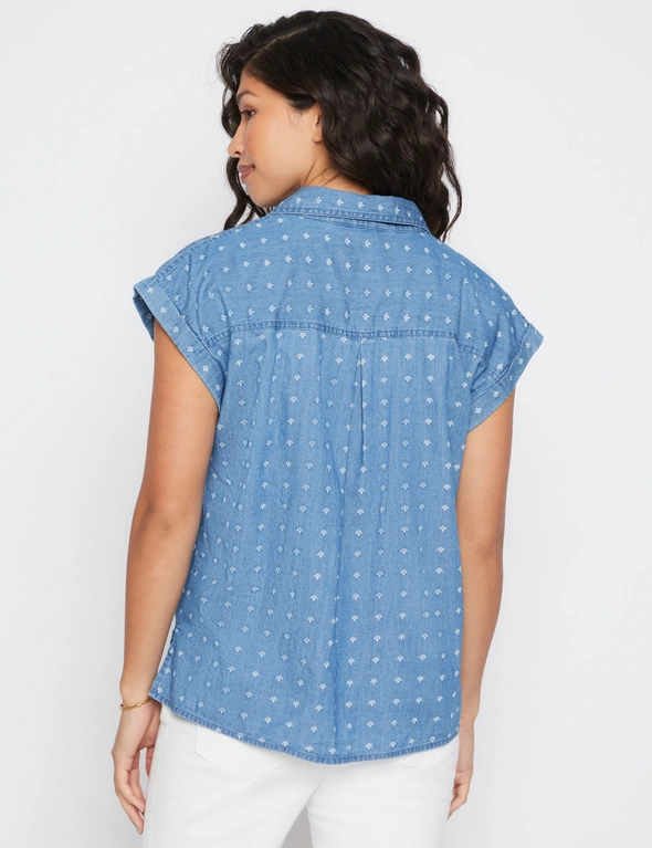 Millers Extended Sleeve Cotton Chambray Shirt, hi-res image number null