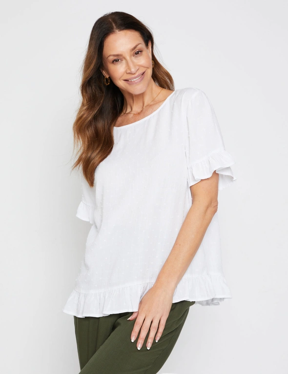 Millers Short Sleeve Dobby Top, hi-res image number null
