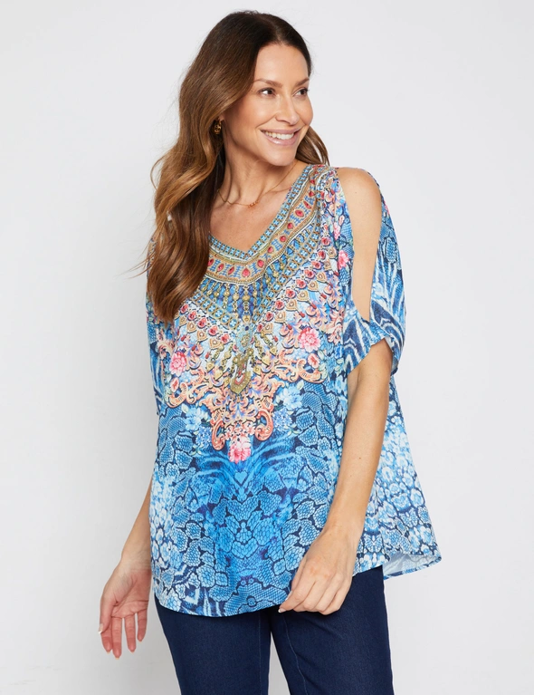 Millers Extended Sleeve Wow Bling Blouse, hi-res image number null