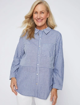 Millers Long Sleeve Cut About Stripe Shirt