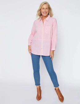 Millers Long Sleeve Cut About Stripe Shirt