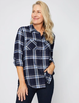 Millers Long Roll Sleeve Check Shirt