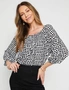 Millers Elbow Sleeve Shirred Neck Blouse, hi-res