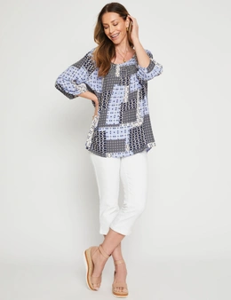 Millers Elbow Sleeve Shirred Neck Blouse