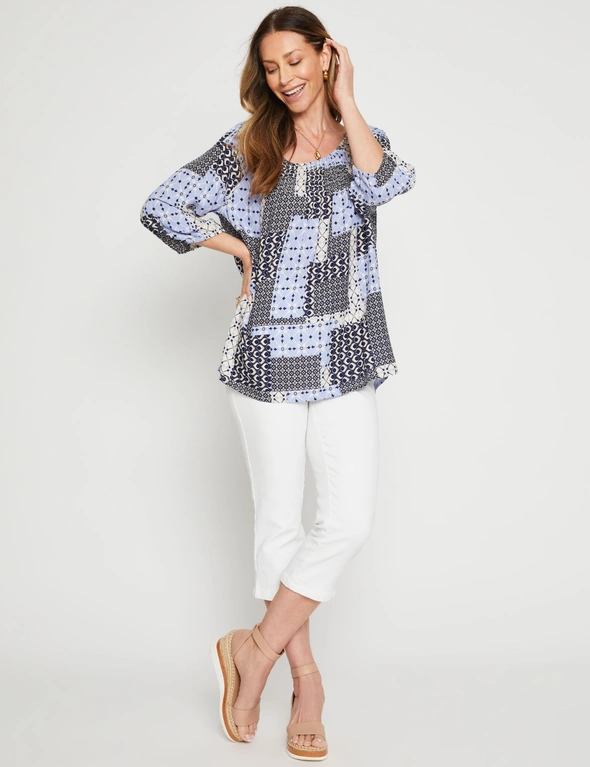 Millers Elbow Sleeve Shirred Neck Blouse, hi-res image number null