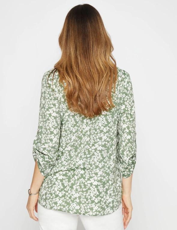 Millers 3/4 Sleeve Button Through Blouse, hi-res image number null