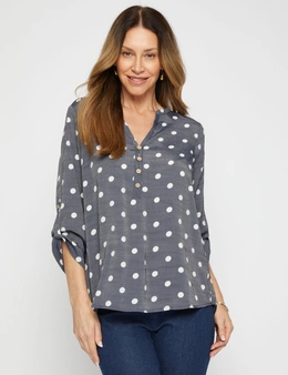 Millers 3/4 Sleeve Button Through Blouse