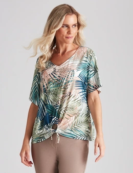 Millers Extended Sleeve Tie Front V-Neck Top