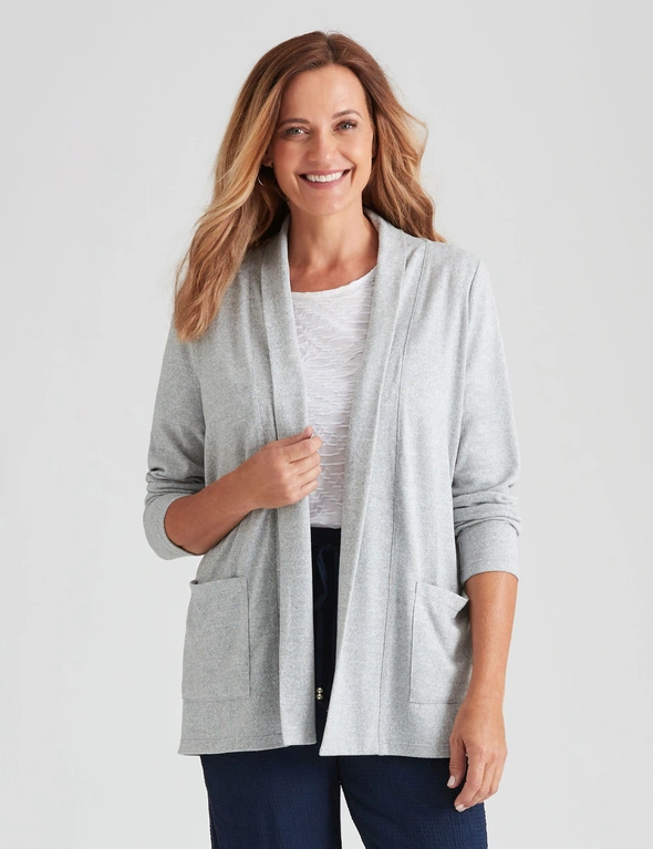 Millers Long Sleeve Brushed Edge to Edge Cardigan, hi-res image number null