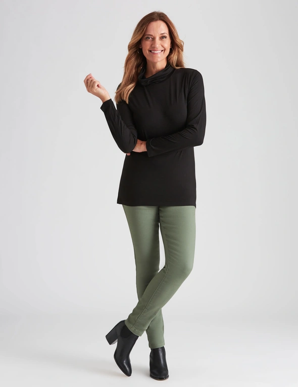 Millers Long Sleeve Jersey Roll Neck Top, hi-res image number null