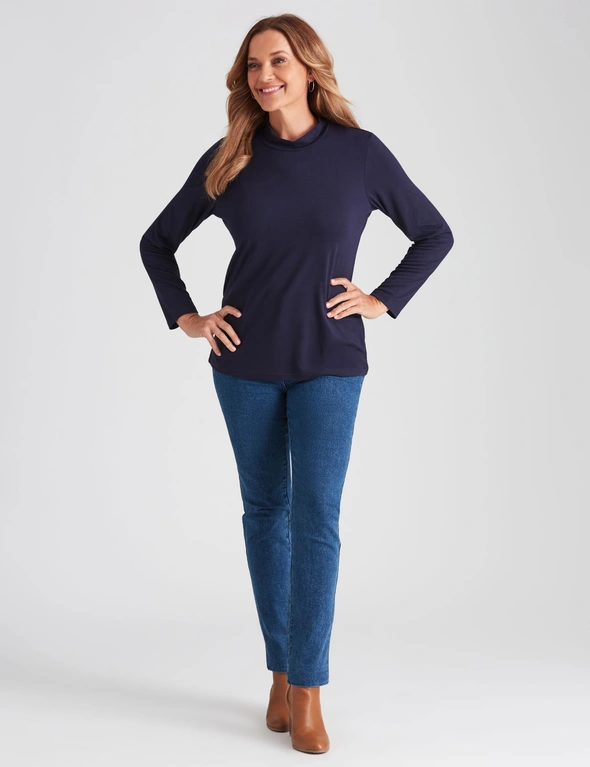 Millers Long Sleeve Jersey Turtle Neck Top, hi-res image number null