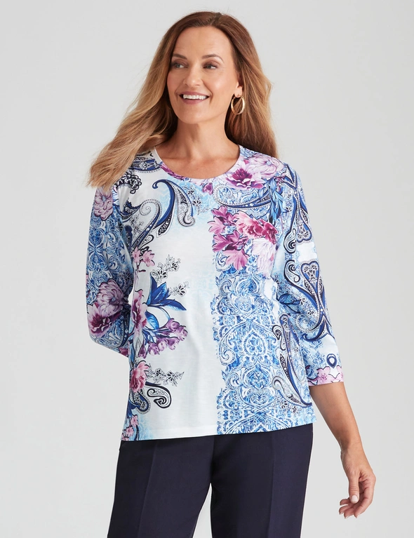 Millers Long Sleeve Sublimation Printed Top | Crossroads
