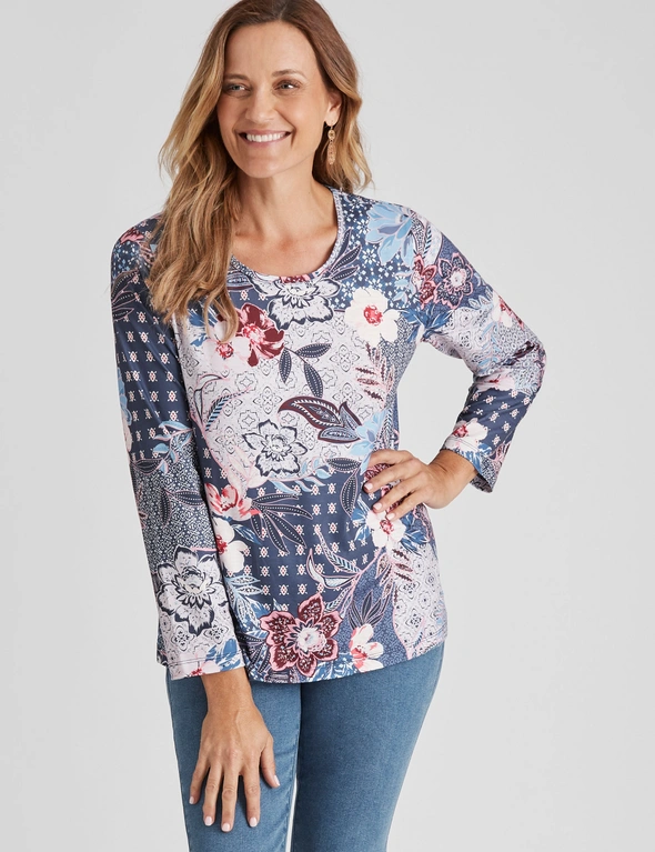 Millers Long Sleeve Sublimation Printed Top, hi-res image number null