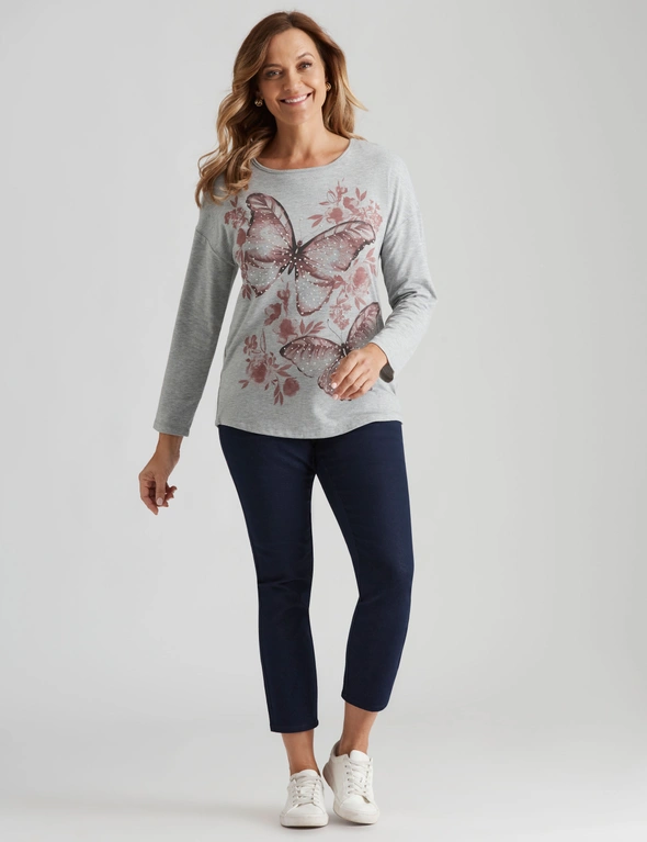 Millers Long Sleeve Graphic Print Top, hi-res image number null