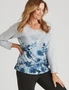 Millers Long Sleeve Placement Print Top, hi-res