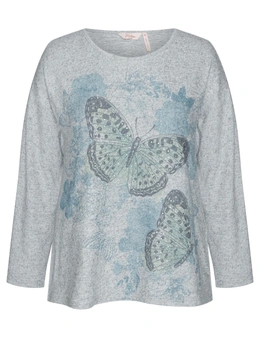Millers Long Sleeve Placement Print Top