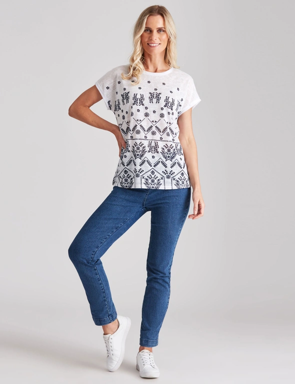 Millers Exteneded Sleeve Border Print Blouse, hi-res image number null