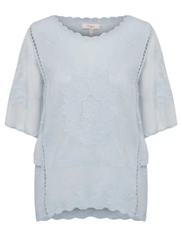 Millers Extended Sleeve Embroidered Woven Top