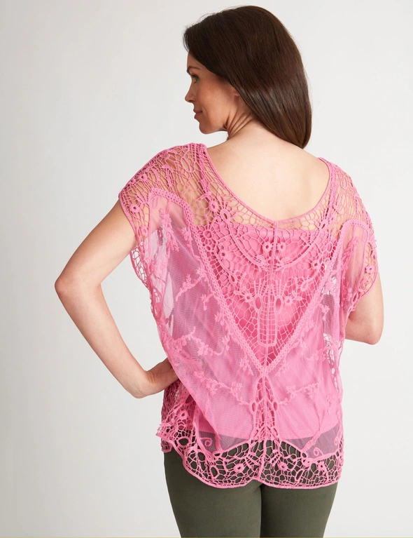 Millers Extended Sleeve Crochet Top, hi-res image number null