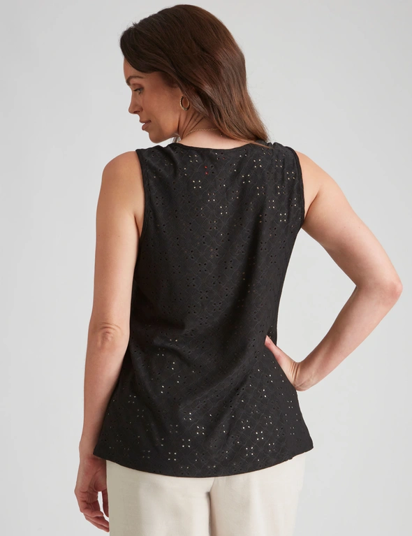 Millers Sleeveless Knit Broidery Tank Top, hi-res image number null