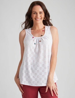 Millers Sleeveless Knit Broidery Tank Top